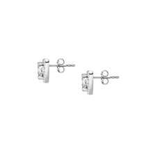 Load image into Gallery viewer, tesori earrings whi cz silver 925
