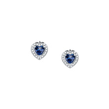 Load image into Gallery viewer, tesori earrings blue cz silver 925
