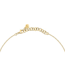 Load image into Gallery viewer, morellato 18k gold plated mascotte pendant  lock wh crys  38+4cm
