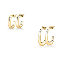 Load image into Gallery viewer, morellato 18k gold plated creole  earrings  27*16.2mm
