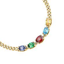 Load image into Gallery viewer, morellato 18k gold plated colori bracelet 5 pcs cz stones  16+3cm
