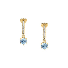 Load image into Gallery viewer, morellato 18k gold plated colori earrings 1 pc cz stone
