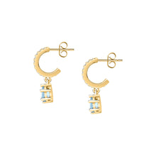 Load image into Gallery viewer, morellato 18k gold plated colori earrings 1 pc cz stone
