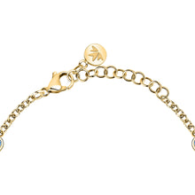 Load image into Gallery viewer, morellato 18k gold plated colori bracelet 5 cz+4 crystals  16+3cm
