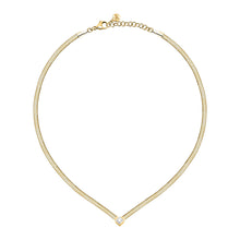 Load image into Gallery viewer, morellato 18k gold plated gioia necklace stainless steel yg crystal 38+4cm
