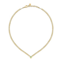 Load image into Gallery viewer, morellato 18k gold plated gioia necklace stainless steel yg crystal 38+4cm
