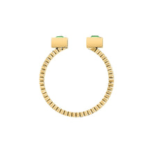 Load image into Gallery viewer, morellato 18k gold plated gioia ring stainless steel yg crystal sz18

