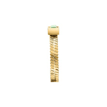 Load image into Gallery viewer, morellato 18k gold plated gioia ring stainless steel yg crystal sz18
