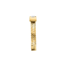 Load image into Gallery viewer, morellato 18k gold plated gioia ring stainless steel yg crystal sz16
