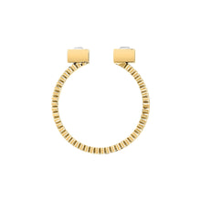 Load image into Gallery viewer, morellato 18k gold plated gioia ring stainless steel yg crystal sz18
