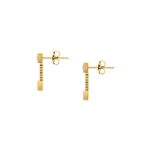 Load image into Gallery viewer, morellato 18k gold plated gioia earring stainless steel yg crystal 1.7cm
