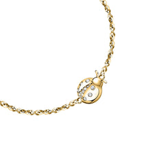 Load image into Gallery viewer, morellato 18k gold plated istanti bracelet ladybug stone  16+3cm
