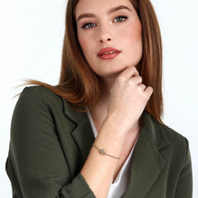 Load image into Gallery viewer, morellato 18k gold plated istanti bracelet ladybug stone  16+3cm
