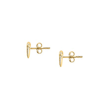 Load image into Gallery viewer, morellato 18k gold plated istanti  earrings pave heart crystal
