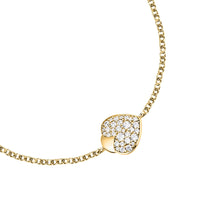 Load image into Gallery viewer, morellato 18k gold plated istanti  bracelet pave heart crystal 16+3cm
