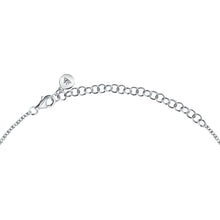 Load image into Gallery viewer, essenza necklace 925 silver bamboo feature with cz 18k gold plating 38+7cm
