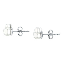 Load image into Gallery viewer, perla stud earrings 925 silver pearl with drop pearl
