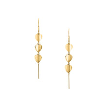 Load image into Gallery viewer, morellato 18k gold plated paillettes �13.3mm hook earrings heart
