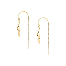 Load image into Gallery viewer, morellato 18k gold plated paillettes �13.3mm hook earrings heart
