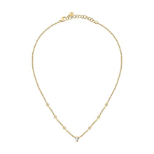 Load image into Gallery viewer, morellato 18k gold plated trilliant necklace  with cz &amp; crystals 40+5cm

