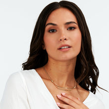 Load image into Gallery viewer, morellato 18k gold plated torchon necklace  with crystals  40+2cm
