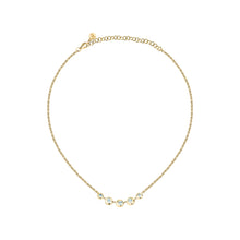 Load image into Gallery viewer, semipreziose necklace silver 925 yellow gold plated 38+7cm top blue
