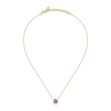 Load image into Gallery viewer, semipreziose necklace silver 925 yellow gold plated 40+5cm ame
