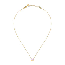 Load image into Gallery viewer, semipreziose necklace silver 925 yellow gold plated 40+5cm qtz rose

