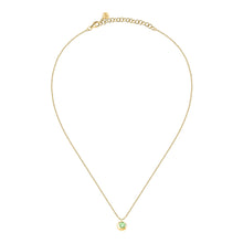 Load image into Gallery viewer, semipreziose necklace silver 925 yellow gold plated 40+5cm peridot
