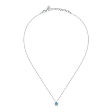 Load image into Gallery viewer, semipreziose necklace silver 925 rh 40+5cm top blue
