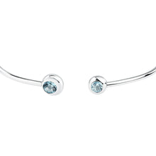 Load image into Gallery viewer, morellato silver tesori eterni bangle 925 rh blue top 6x5
