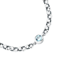 Load image into Gallery viewer, morellato silver tesori eterni bracelet 925 rh blue top 16+3cm
