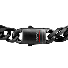 Load image into Gallery viewer, sector jewels sector bold ss bracelet ip black 21cm
