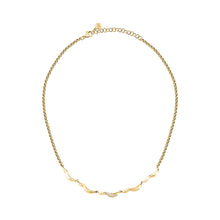Load image into Gallery viewer, morellato 18k gold plated design necklace stainless steel yg crystal 40+5cm
