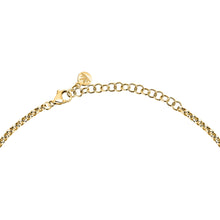Load image into Gallery viewer, morellato 18k gold plated design necklace stainless steel yg crystal 40+5cm
