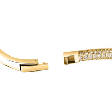 Load image into Gallery viewer, morellato 18k gold plated (sm) design bangle stainless steel yg crystal 56x46mm
