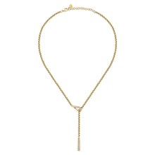 Load image into Gallery viewer, morellato 18k gold plated design necklace stainless steel yg crystal 40+5cm
