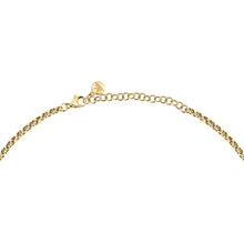 Load image into Gallery viewer, morellato 18k gold plated design necklace stainless steel yg crystal 40+5cm
