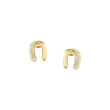 Load image into Gallery viewer, morellato 18k gold plated design earring stainless steel yg crystal 13x10mm
