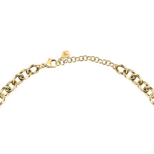 Load image into Gallery viewer, morellato 18k gold plated intrecci necklace stainless steel yg crystal 40+5cm
