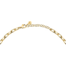 Load image into Gallery viewer, morellato 18k gold plated intrecci necklace stainless steel yg crystal 40+5cm
