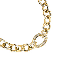 Load image into Gallery viewer, morellato 18k gold plated intrecci bracelet stainless steel yg crystal 16+3cm
