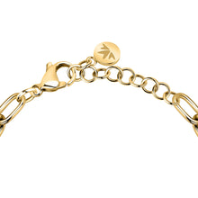 Load image into Gallery viewer, morellato 18k gold plated intrecci bracelet stainless steel yg crystal 16+3cm

