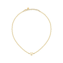 Load image into Gallery viewer, morellato 18k gold plated intrecci necklace heart stainless steel yg 40+5cm

