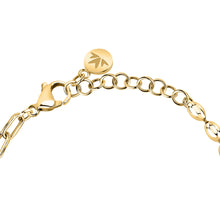 Load image into Gallery viewer, morellato 18k gold plated intrecci bracelet stainless steel yg 16+3cm
