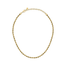 Load image into Gallery viewer, morellato 18k gold plated intrecci necklace stainless steel yg 38+7cm
