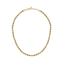 Load image into Gallery viewer, morellato 18k gold plated intrecci necklace stainless steel yg 42+3cm
