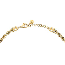 Load image into Gallery viewer, morellato 18k gold plated intrecci necklace stainless steel yg 42+3cm
