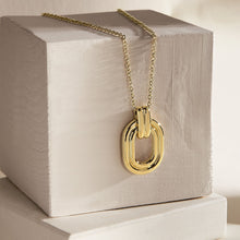 Load image into Gallery viewer, morellato 18k gold plated vintage bold necklace stainless steel gold plated 40+5cm
