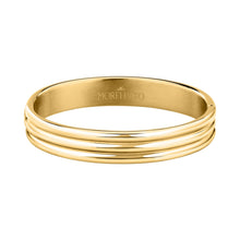 Load image into Gallery viewer, morellato 18k gold plated vintage bold bangle stainless steel gold plated size m 6x5cm
